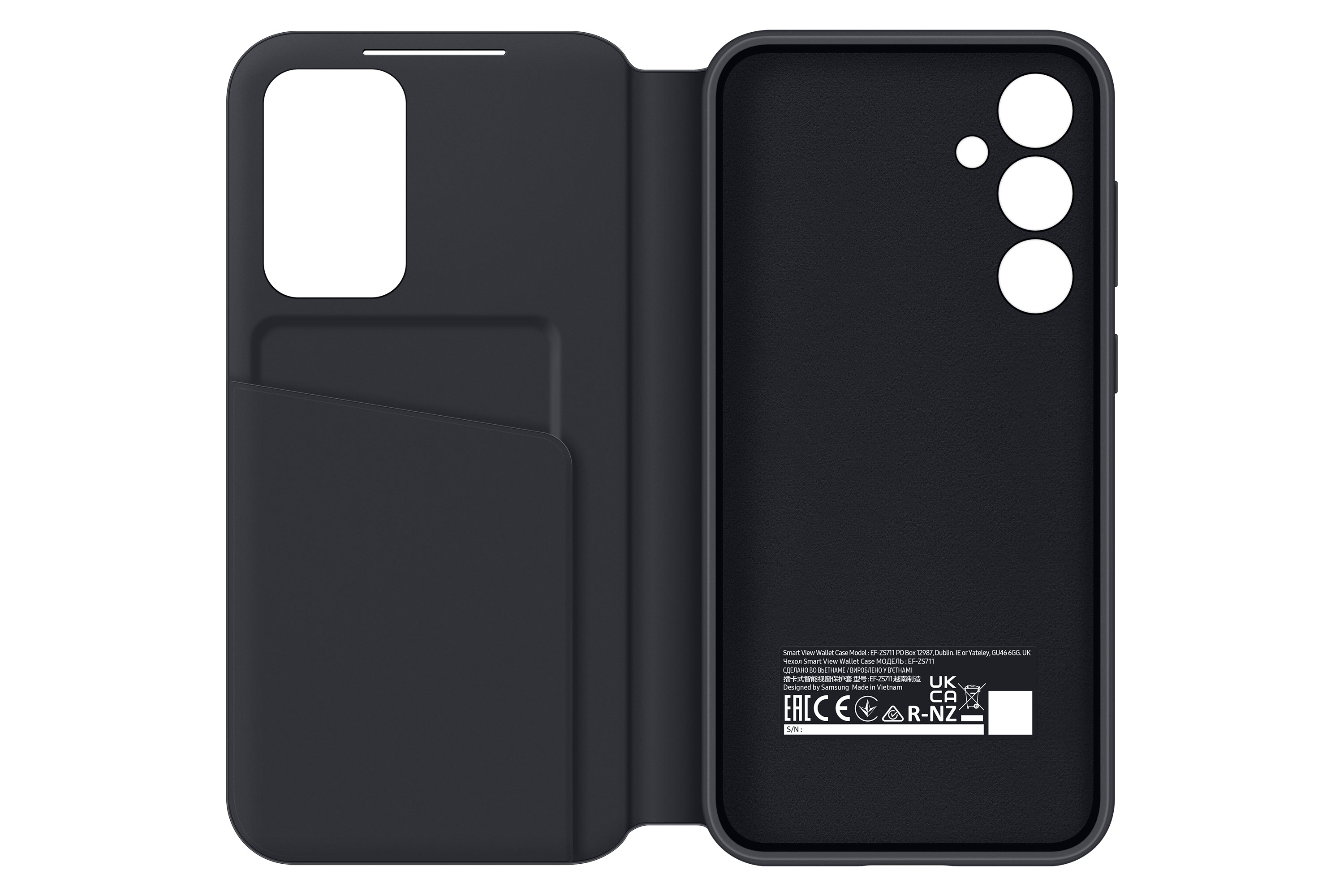 Samsung Samsung EF-ZS711CBEGWW coque de protection pour téléphones portables 16,3 cm (6.4") Étui avec portefeuille Noir