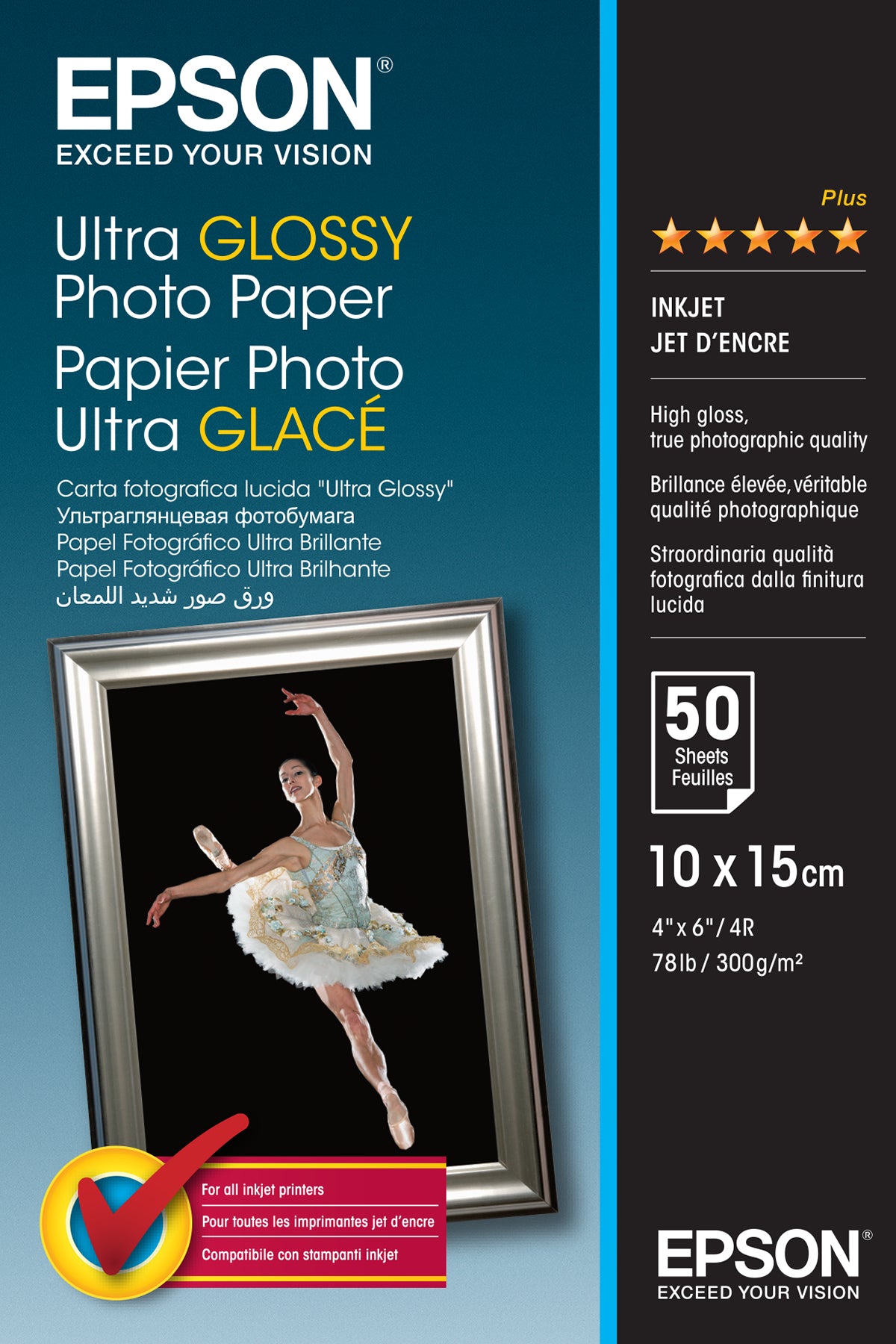 Epson Ultra Glossy Photo Paper - 10x15cm - 50 Feuilles