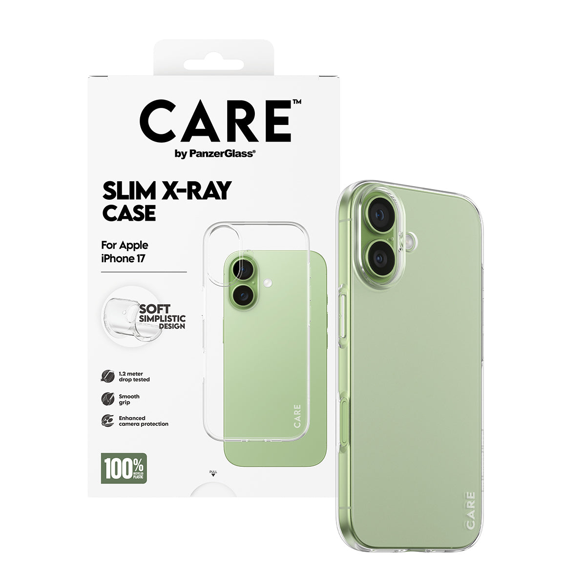 PanzerGlass CARE™ by ® X-Ray Case iPhone 17 coque de protection pour téléphones portables Housse Transparent