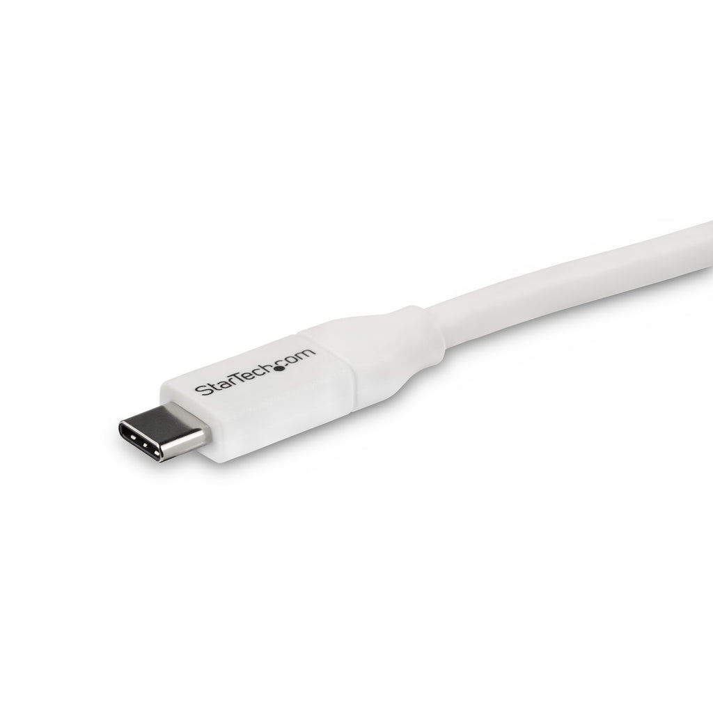 StarTech.com Câble de Charge Rapide USB-C 4m, 100W 5A PD, Synchronisation USB 2.0, Certifié USB-IF, Blanc