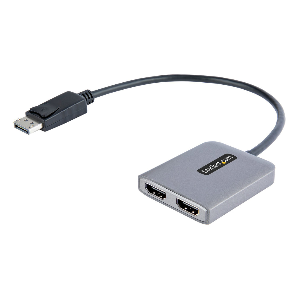 StarTech.com Hub DisplayPort vers Double HDMI MST, Dual 4K 60Hz, Convertisseur DP Mâle vers 2x HDMI Femelle, Câble 30cm