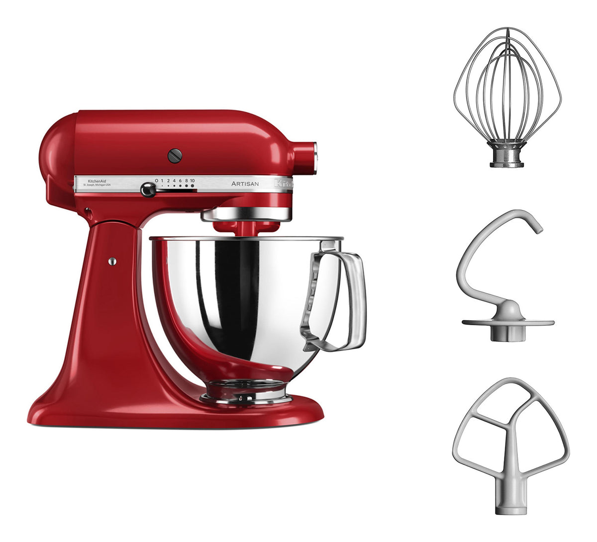 KitchenAid Artisan 5ksm125 Robot mixer 300 W Rouge - vue 2