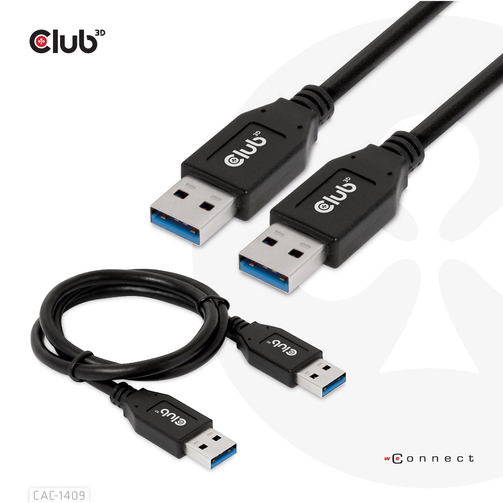 CLUB3D CAC-1409 câble USB USB 3.2 Gen 2 (3.1 Gen 2) 0,5 m USB A 10 Gbit/s 15 W Noir