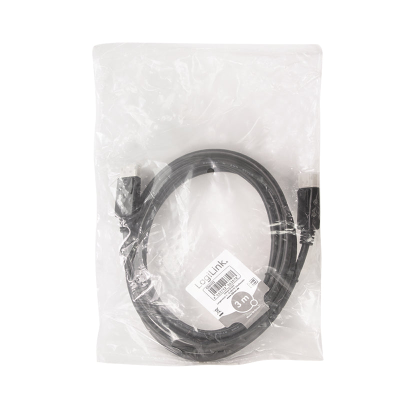 LogiLink CD0102 câble DisplayPort 3 m Noir