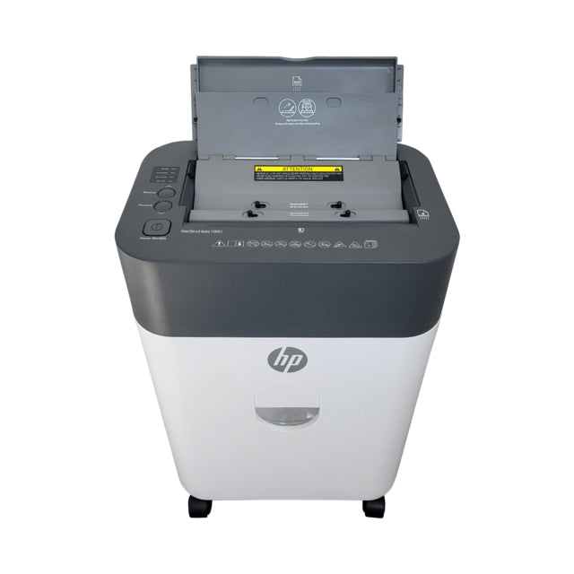 HP OneShred Auto 100CC destructeur de papier Destruction croisée 68 dB 22 cm Blanc