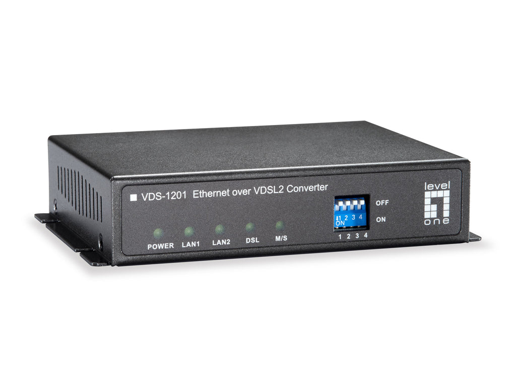 Convertisseur de Support Réseau VDS-1201 100 Mbit/s, Noir