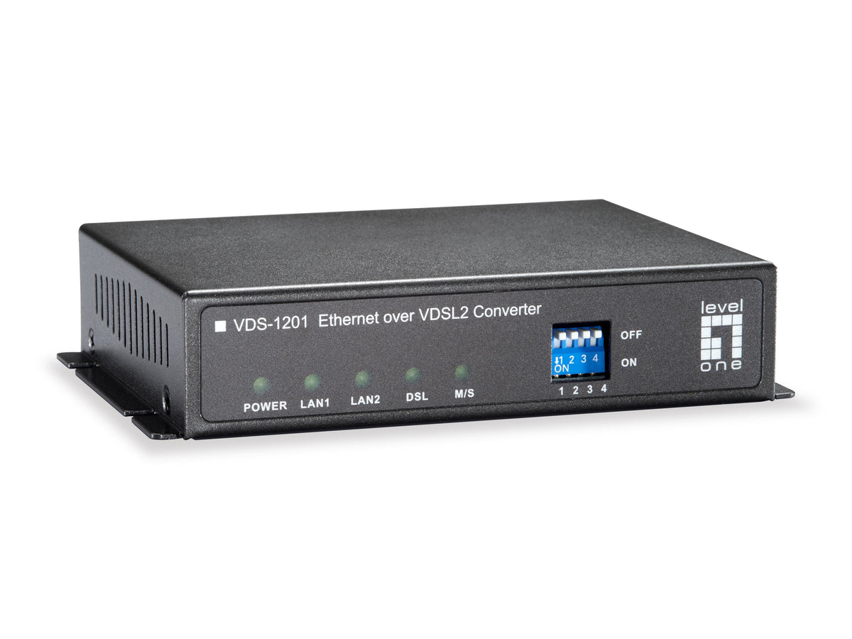 Convertisseur de Support Réseau VDS-1201 100 Mbit/s, Noir