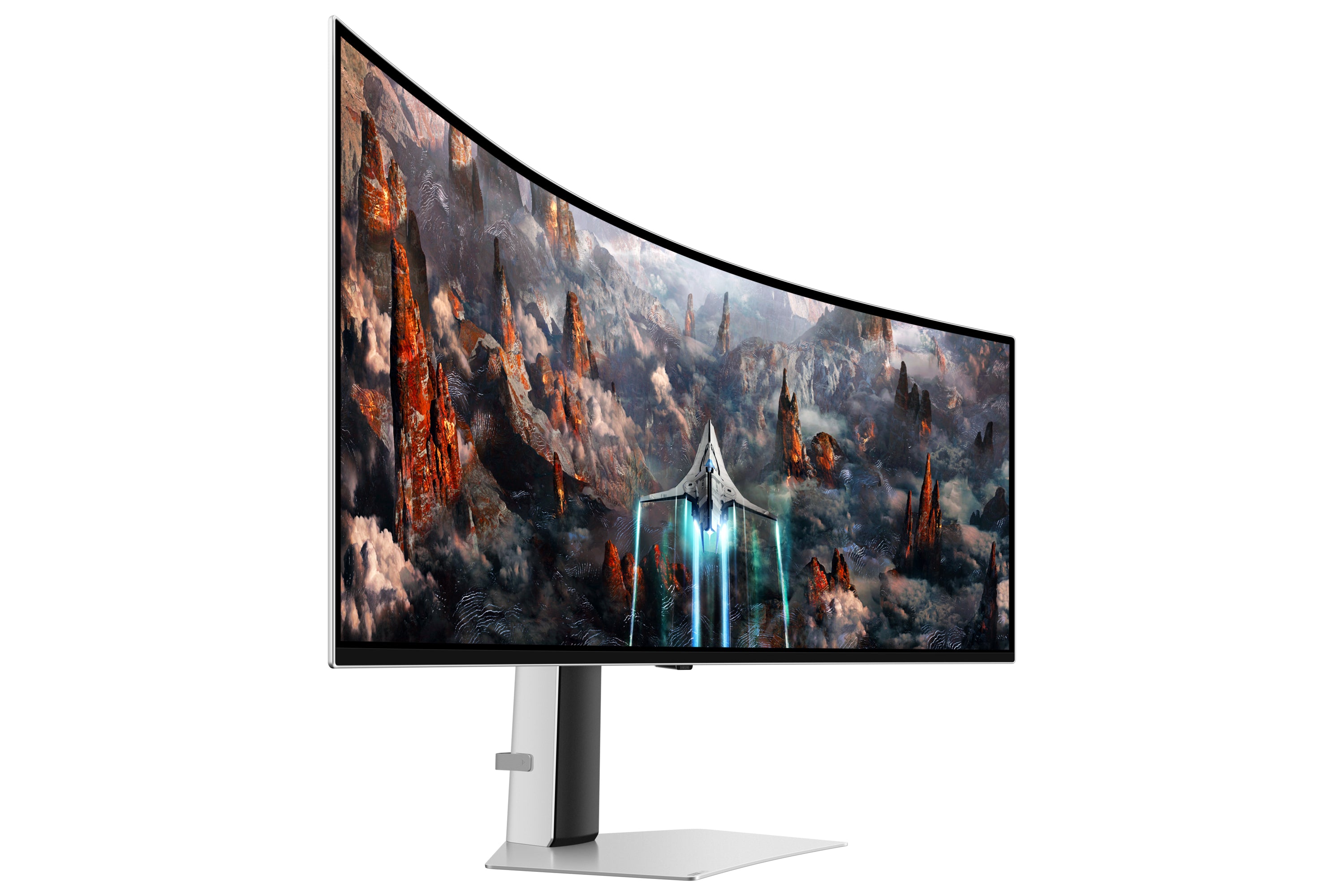 Samsung Samsung G93SC écran plat de PC 124,5 cm (49") 5120 x 1440 pixels Dual QHD OLED Argent