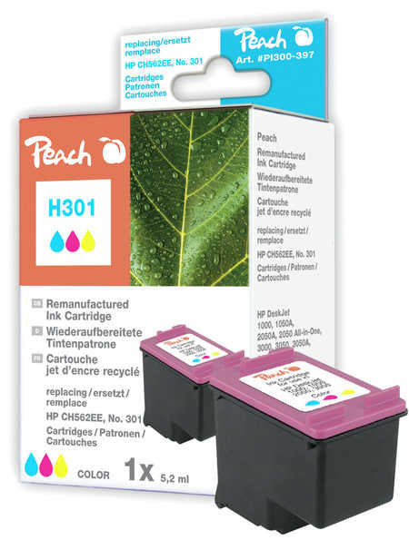 Peach 316239 cartouche d'encre 1 pièce(s) Cyan, Magenta, Jaune