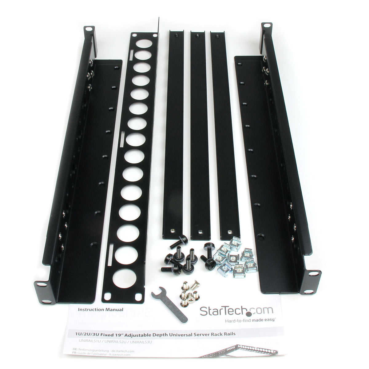 StarTech.com Rails pour Rack Serveur Universels 1U, Montage Rack 19 pouces Ajustables