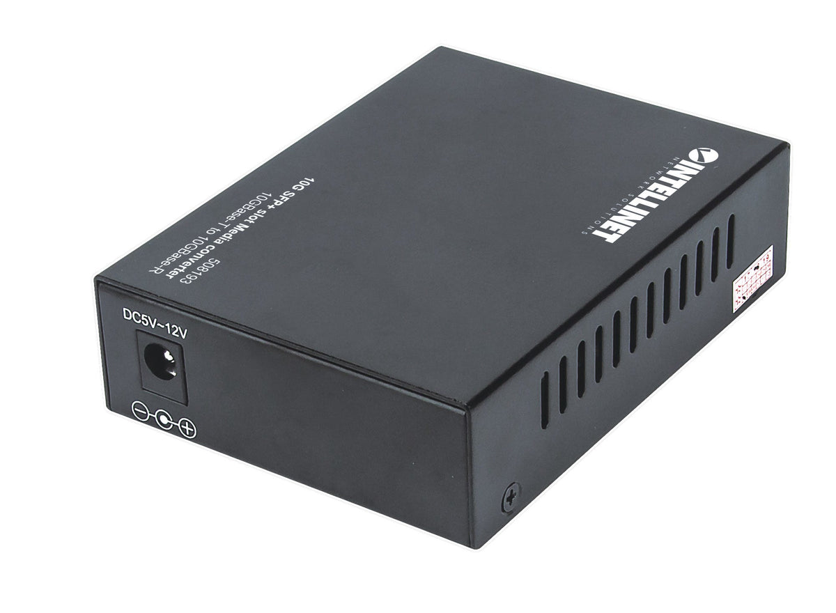 Intellinet 508193 Convertisseur de Support Réseau 10 Gbps Noir