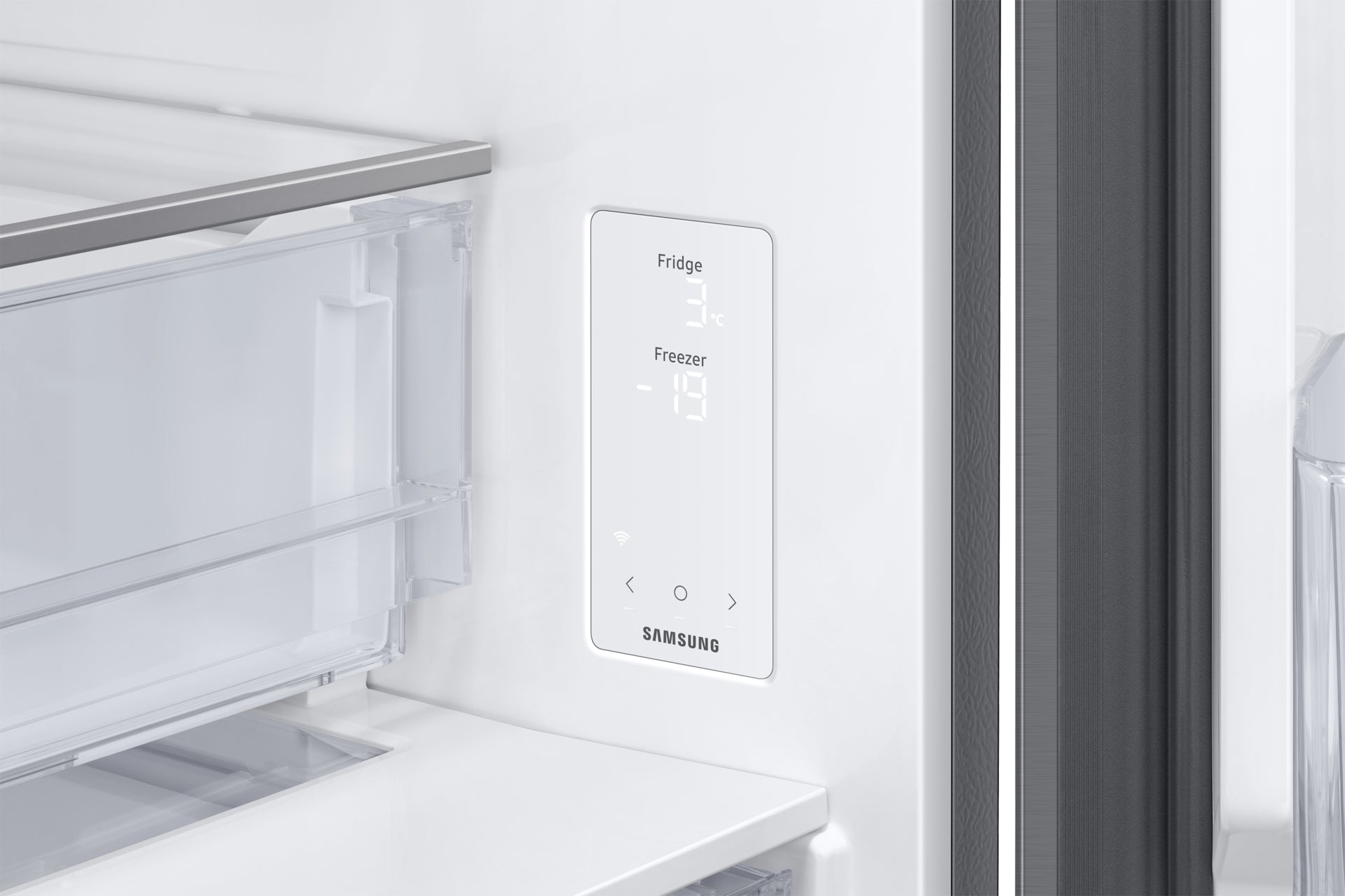 Samsung RB53DG703ES9EO réfrigérateur-congélateur Pose libre 538 L Platine, Acier inoxydable