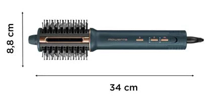 Rowenta Air Brush 3D UB9720E0 brosse soufflante et fer à lisser Brosse soufflante à air chaud Airflow Cuivre, Bleu foncé