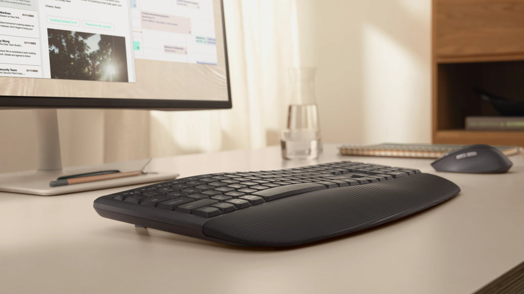 Logitech Signature Comfort Plus Combo MK880, Ensemble Clavier et Souris Sans Fil, Disposition Nordique, Graphite