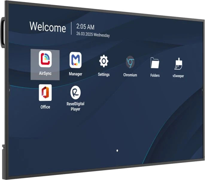 Viewsonic CDE6514-2C Écran d'affichage dynamique Écran plat de signalisation numérique 165,1 cm (65") LCD Wifi 500 cd/m² 4K Ultra HD Noir Intégré dans le processeur Android 14 24/7
