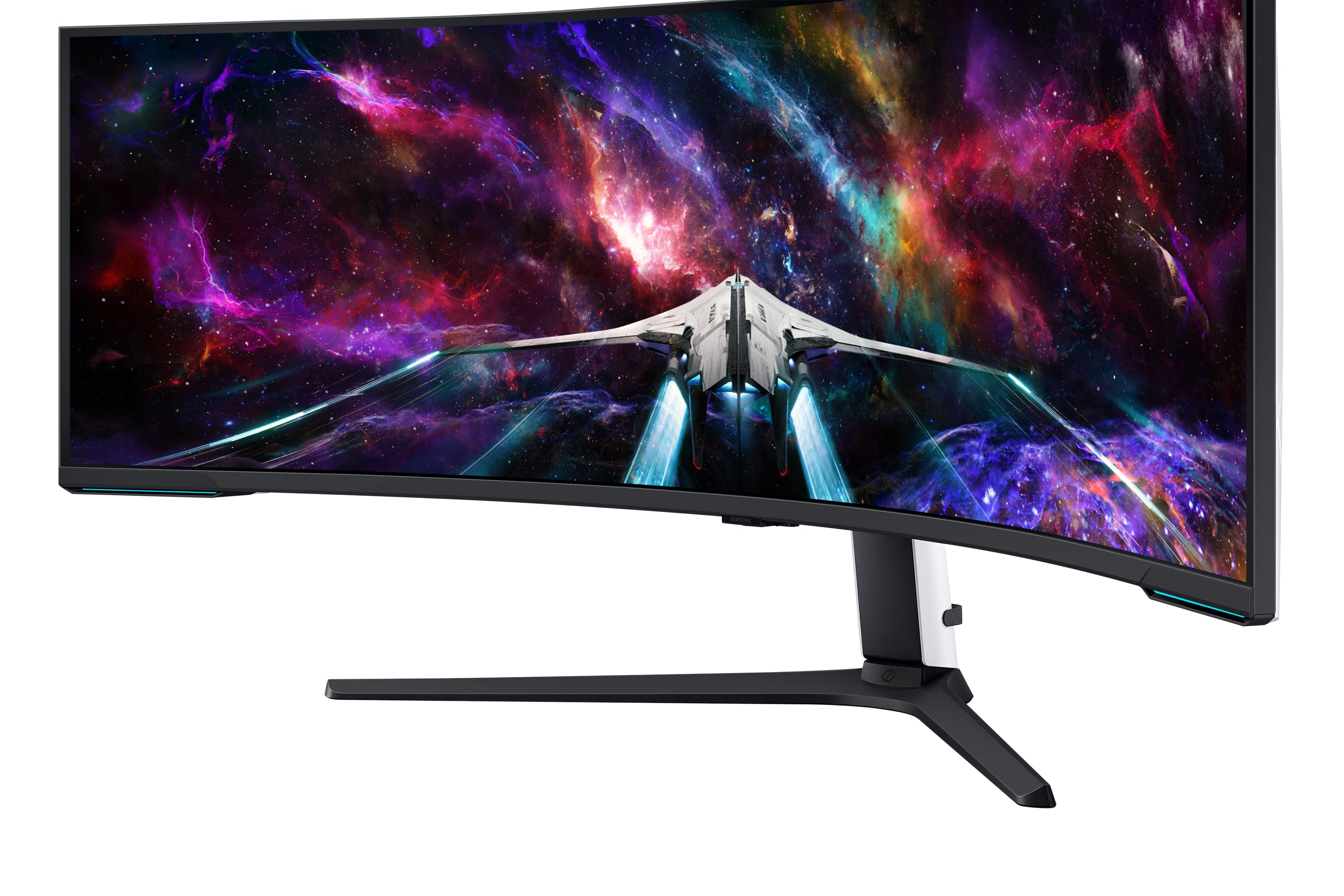 Samsung Samsung G95NC écran plat de PC 144,8 cm (57") 7680 x 2160 pixels Dual UHD QLED Blanc