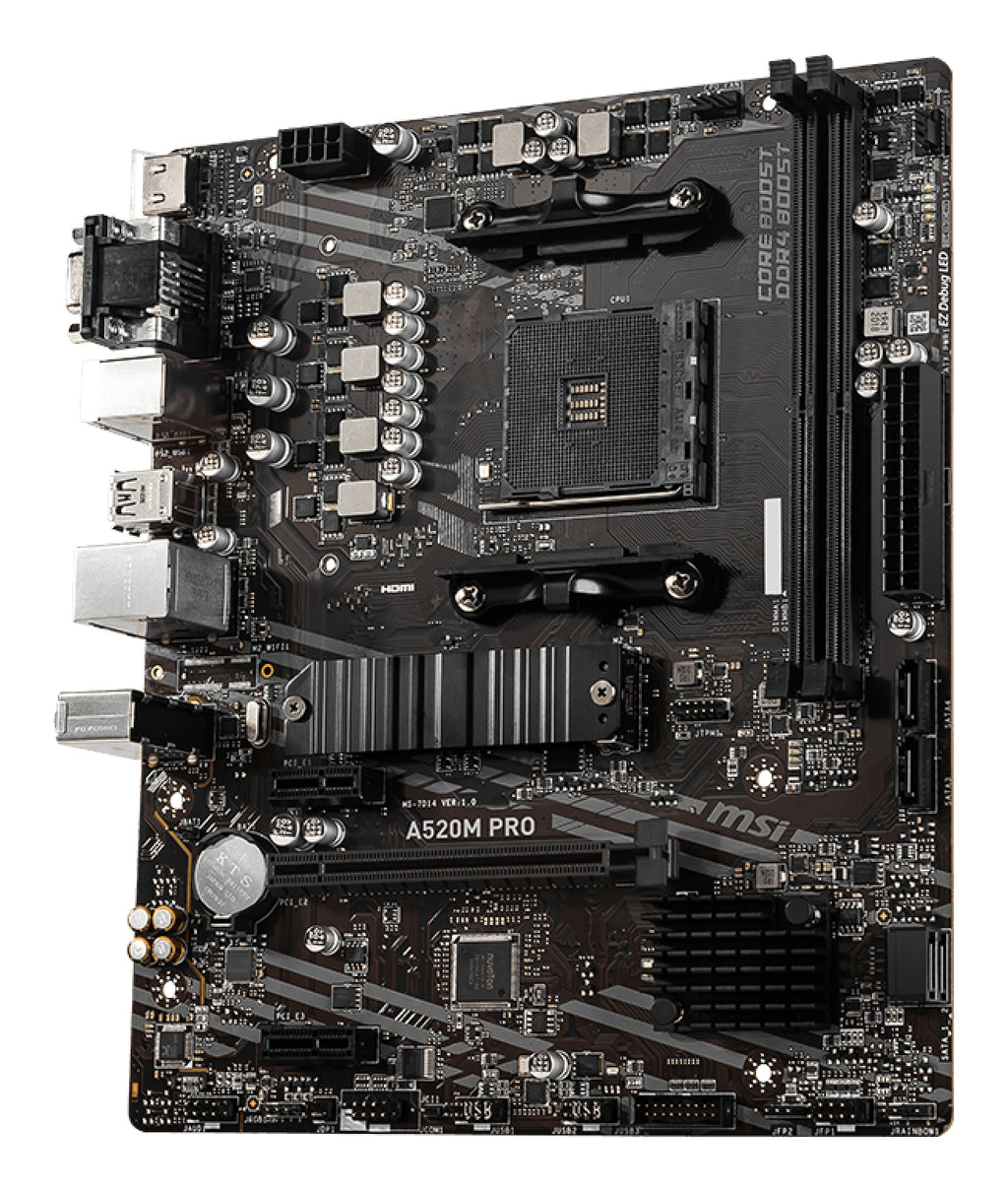 MSI A520M PRO Carte Mère AMD A520 Socket AM4 Micro ATX