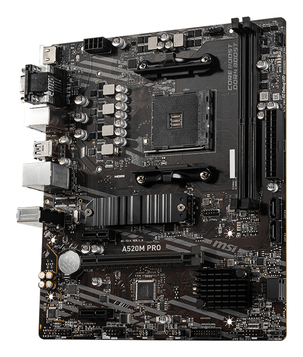 MSI A520M PRO Carte Mère AMD A520 Socket AM4 Micro ATX