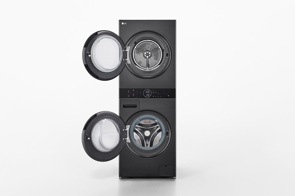 LG WT1210BBF machine à laver avec sèche linge Pose libre Charge avant Noir