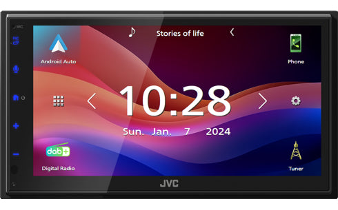 JVC KW-M595DBT récepteur multimédia de voiture Noir Wifi 22 W Bluetooth