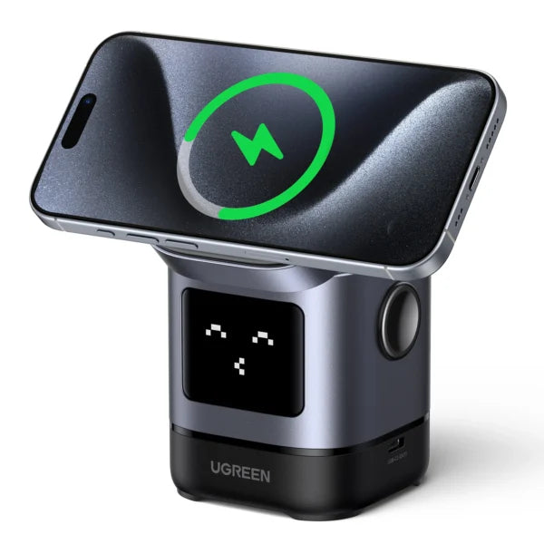 Ugreen 45775 chargeur d'appareils mobiles Universel Noir, Gris Secteur Recharge sans fil Charge rapide Intérieure