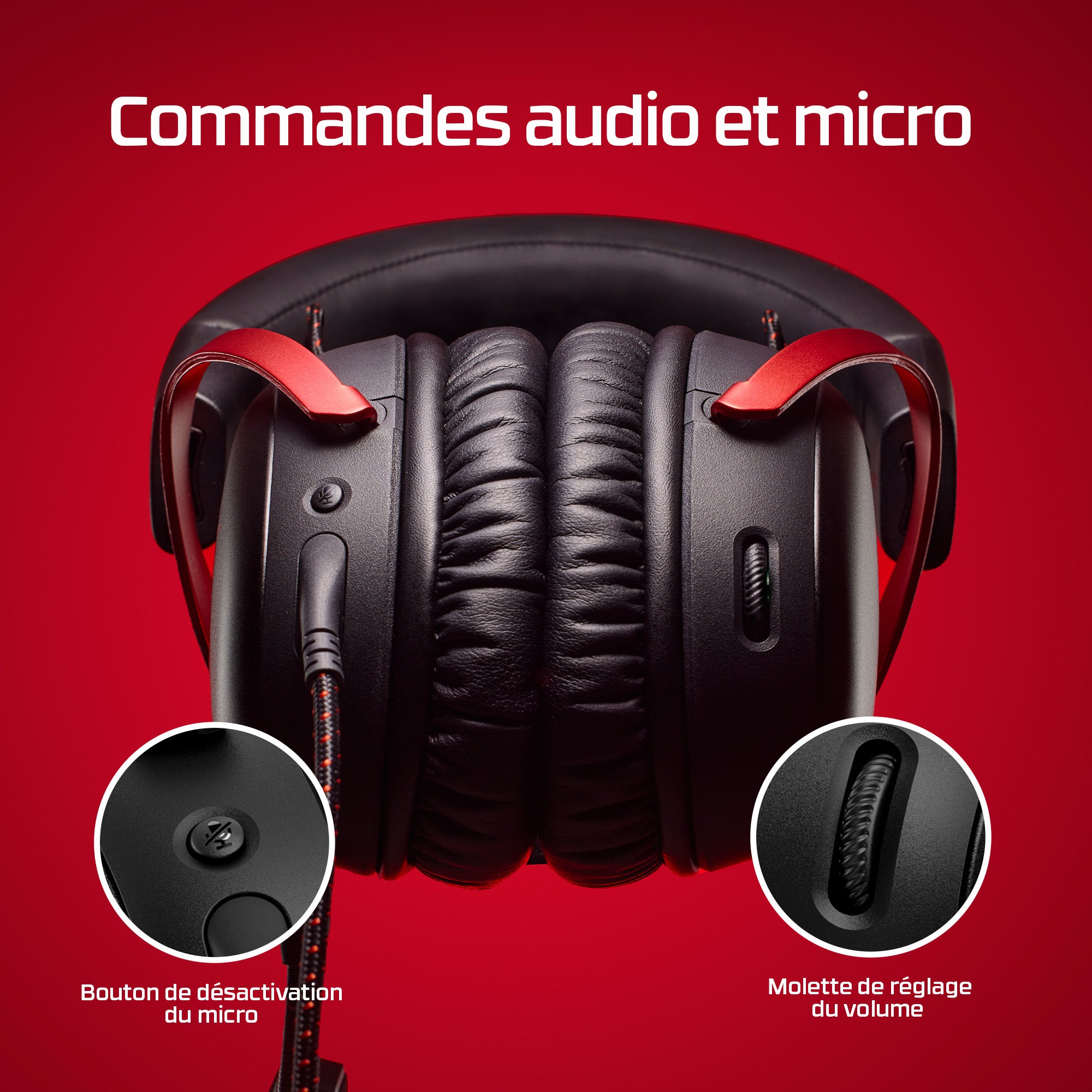 HyperX Cloud III — Casque de jeu (noir/rouge)