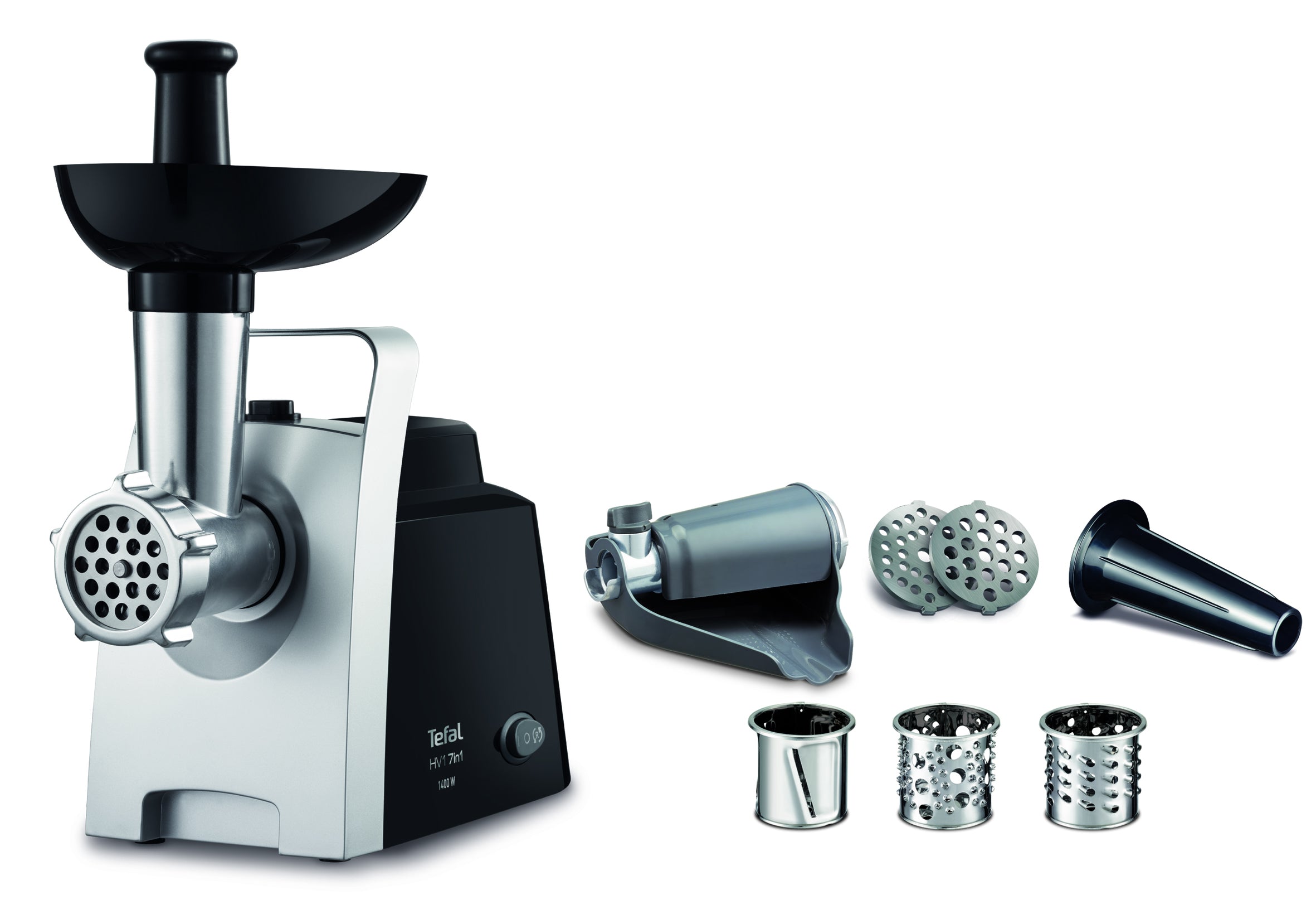 Tefal HV1 NE1098 hachoir 1400 W Noir, Argent