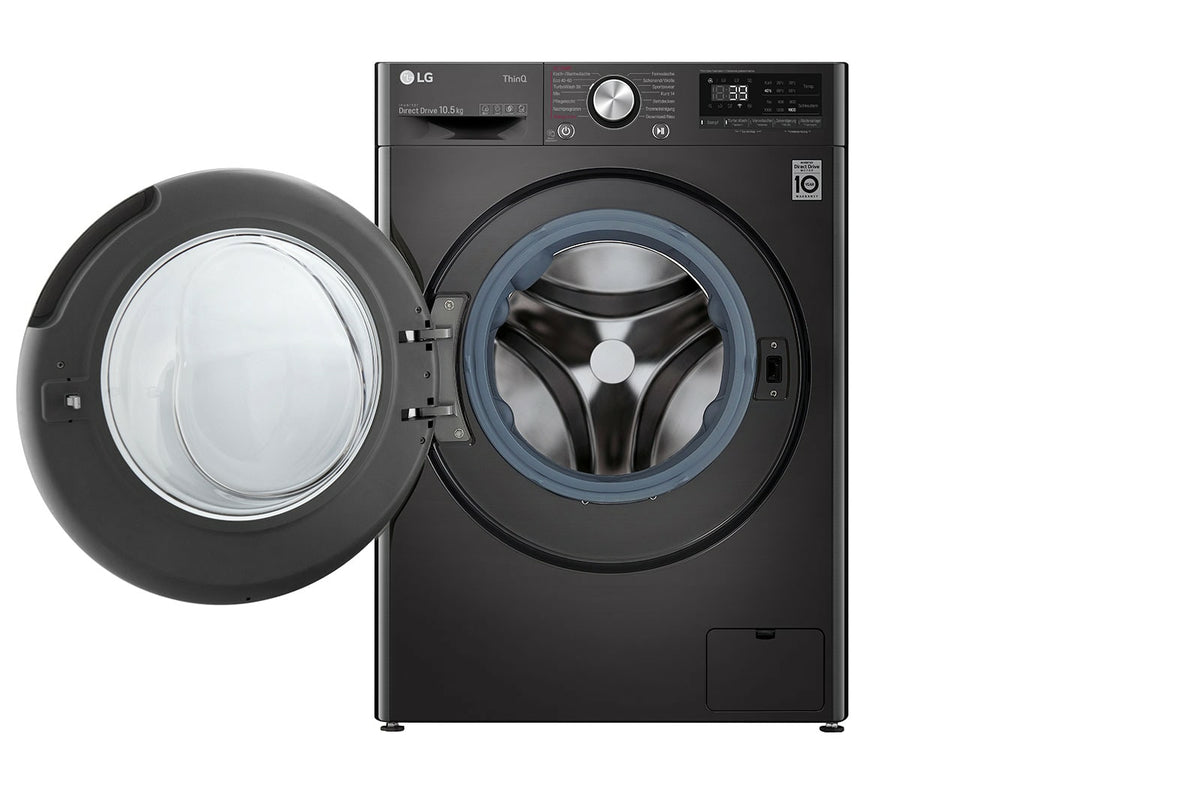 LG F6WV710P2S machine à laver Charge avant 10,5 kg 1600 tr/min Noir, Acier inoxydable - vue 2
