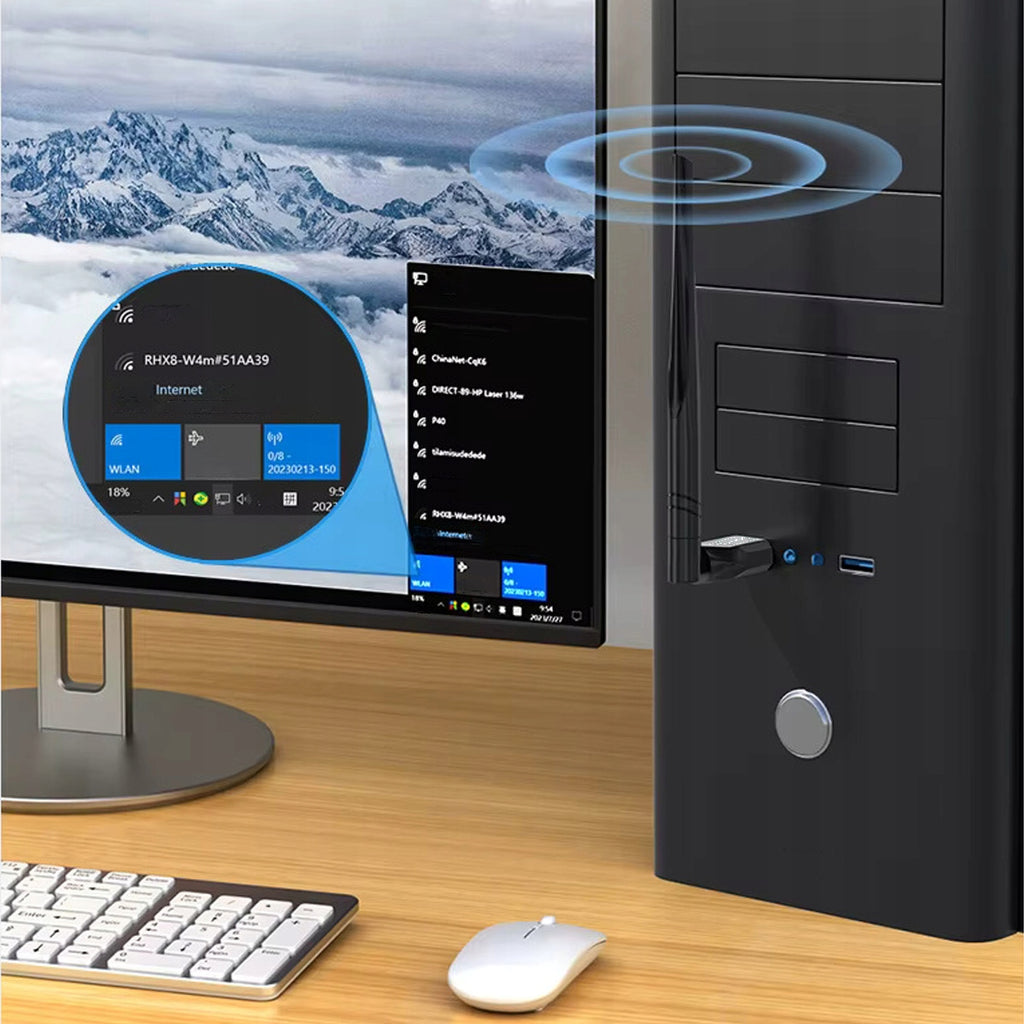 Carte réseau, adaptateur Wi-Fi USB, antenne Wi-Fi pour tuner et décodeur DVB-T2 HEVC Zenwire WD-1516