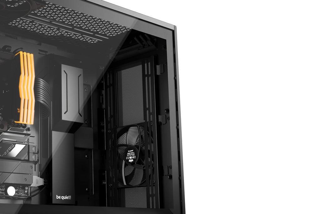 be quiet! Shadow Base 800 Noir | Boîtier PC ARGB vitré, Mini ITX / Micro ATX / ATX / E-ATX, 3 ventilateurs Pure Wings 3 