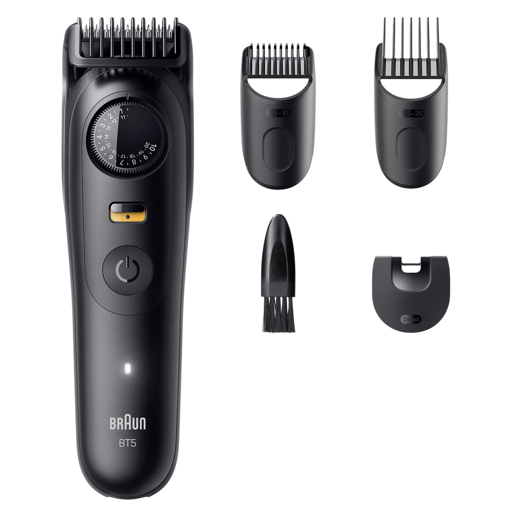 Braun BeardTrimmer 5 80789813 Tondeuse à Barbe Noir, AC/Batterie, Mouillé & Sec