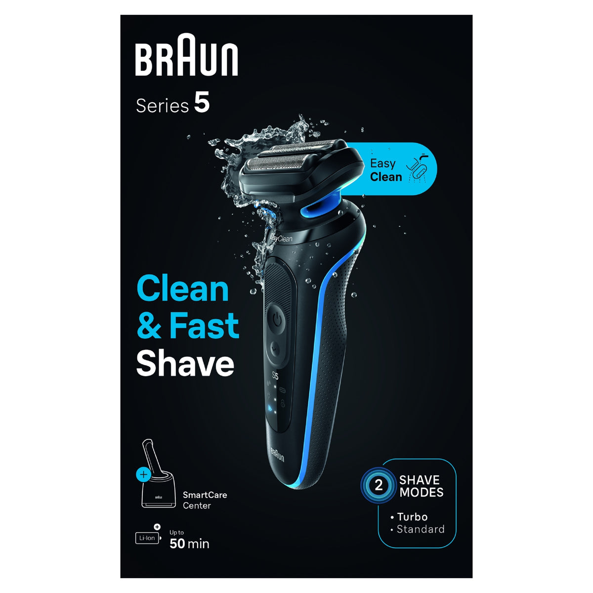 Braun Series 5 52-B7000cc Rasoir à Grille et Tondeuse, Noir