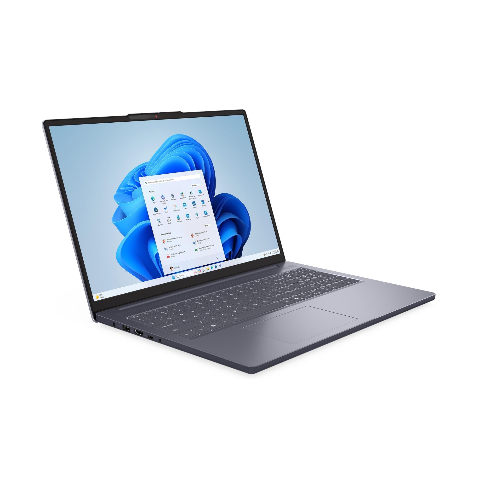 Lenovo IdeaPad Slim 3 16IRH10R Intel Core 5 210H Ordinateur portable 40,6 cm (16") WUXGA 16 Go DDR5-SDRAM 1 To SSD Wi-Fi 7 (802.11be) Windows 11 Home Allemand Gris