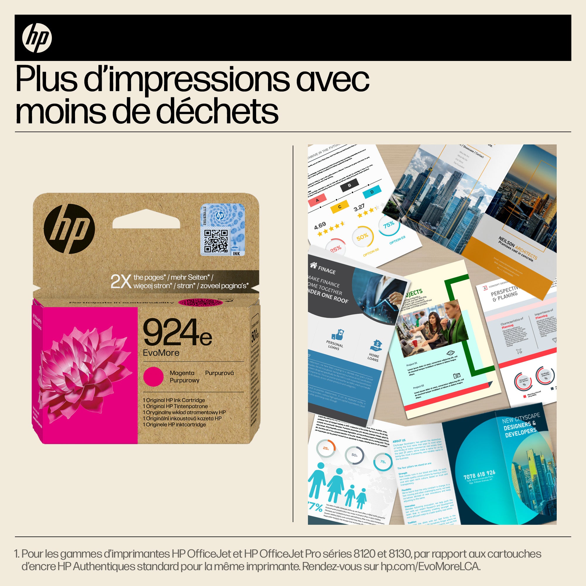 HP 924e Cartouche d’encre authentique Magenta EvoMore