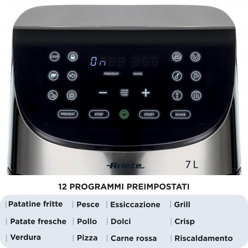 Ariete 4628/00 Unique 7 L Autonome 1800 W Friteuse d’air chaud Noir