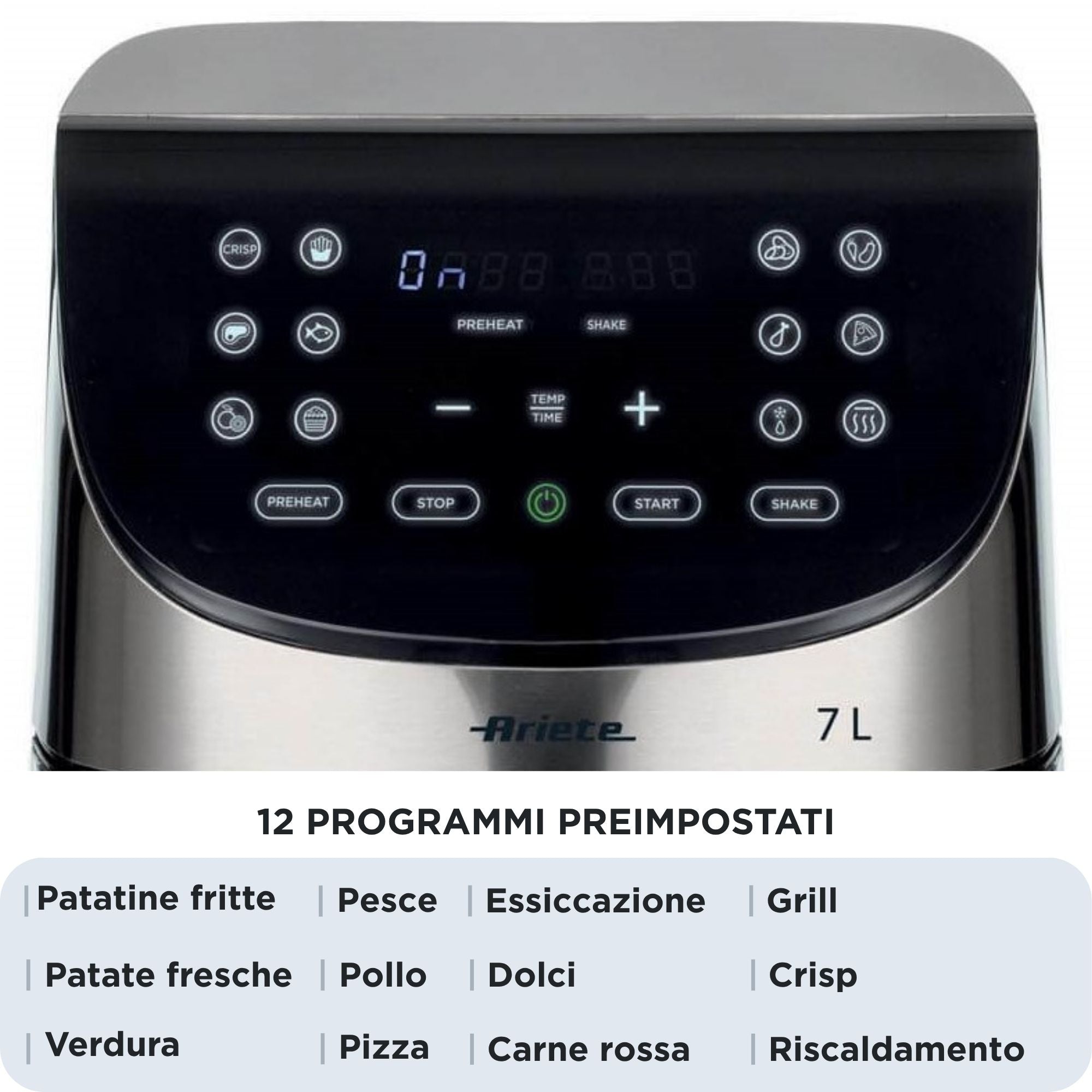Ariete 4628/00 Unique 7 L Autonome 1800 W Friteuse d’air chaud Noir