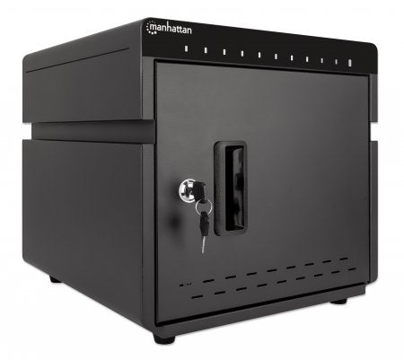 Manhattan Armoire de charge USB-C de bureau 10 appareils (iPad jusqu’à 11"), pour tablettes et smartphones, compartiment
