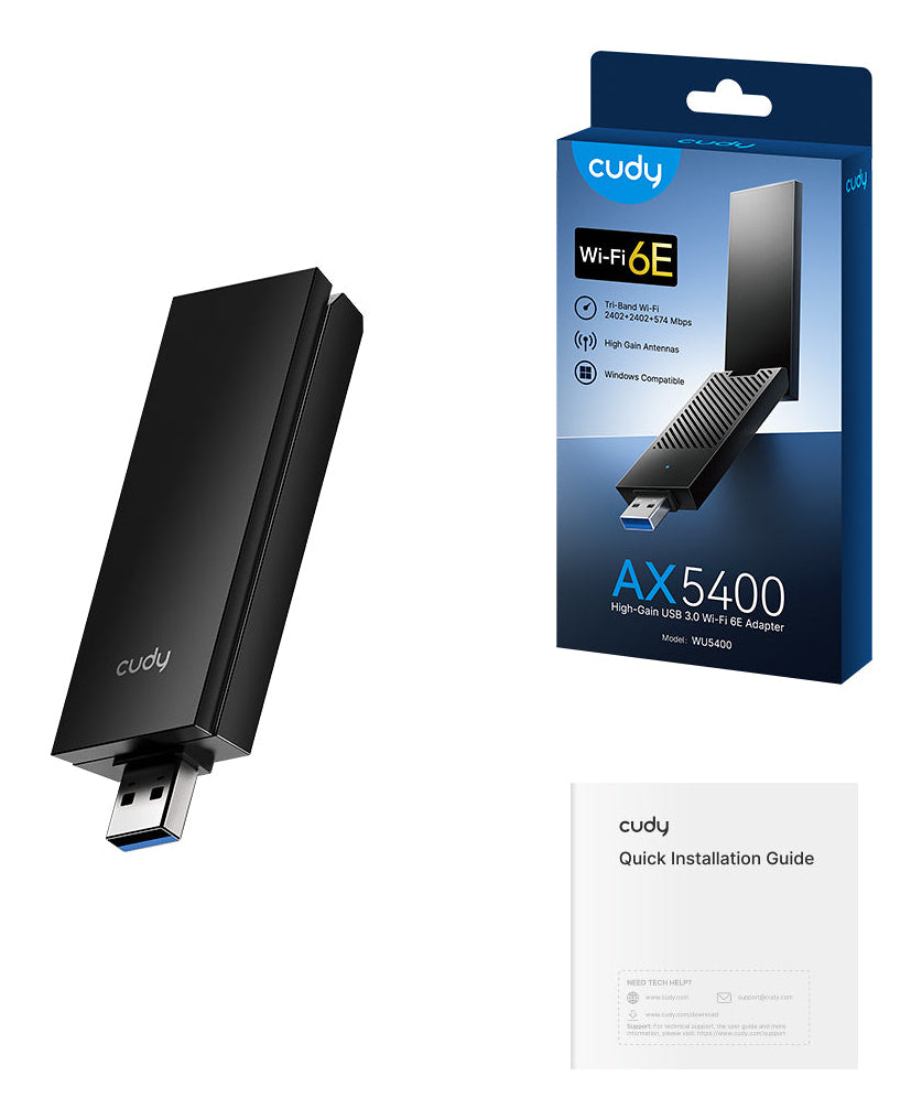 Cudy WU5400 carte réseau WLAN 2402 Mbit/s