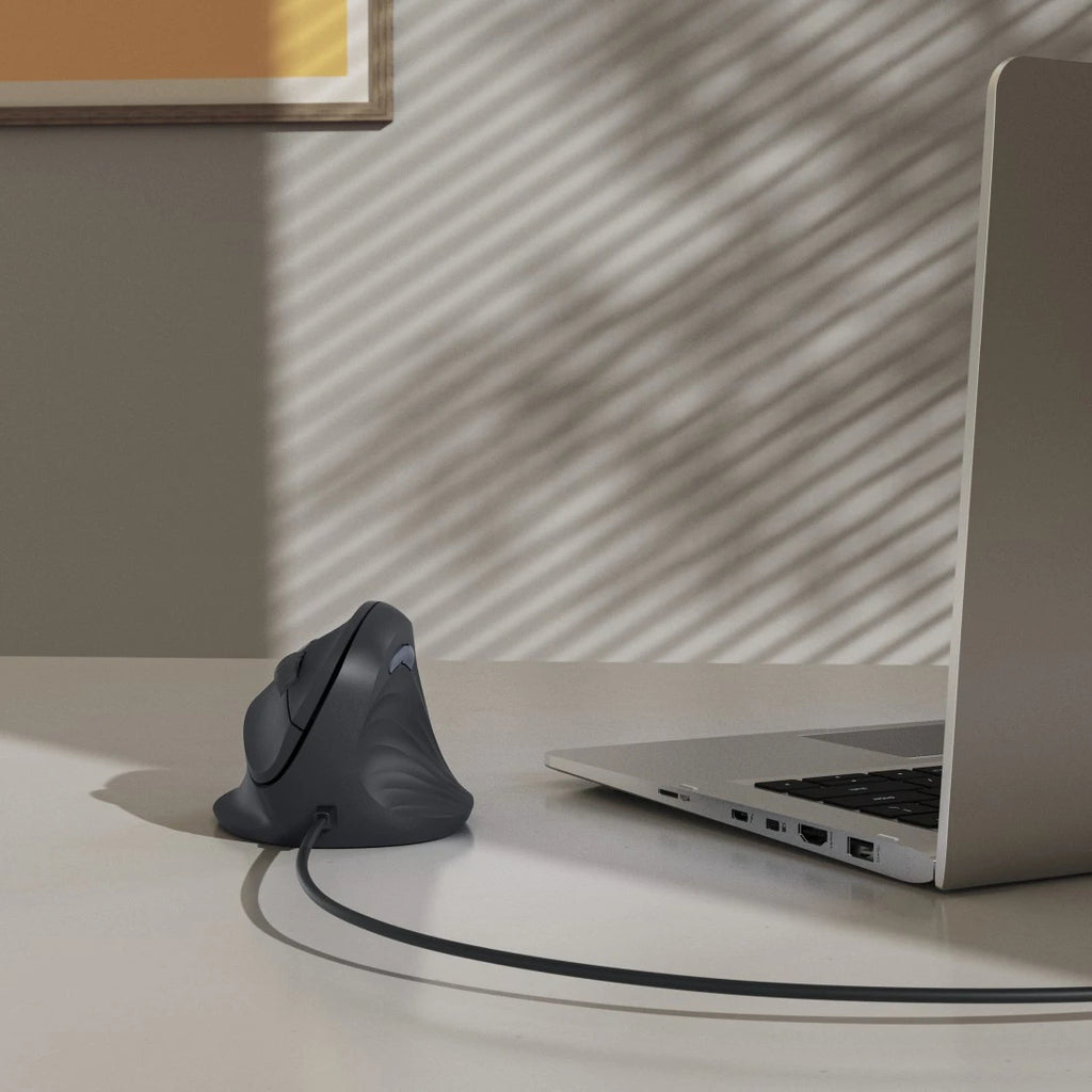 Hama ECM-500R Souris de Bureau Optique pour Droitier, USB Type-A, 1800 DPI, Noir