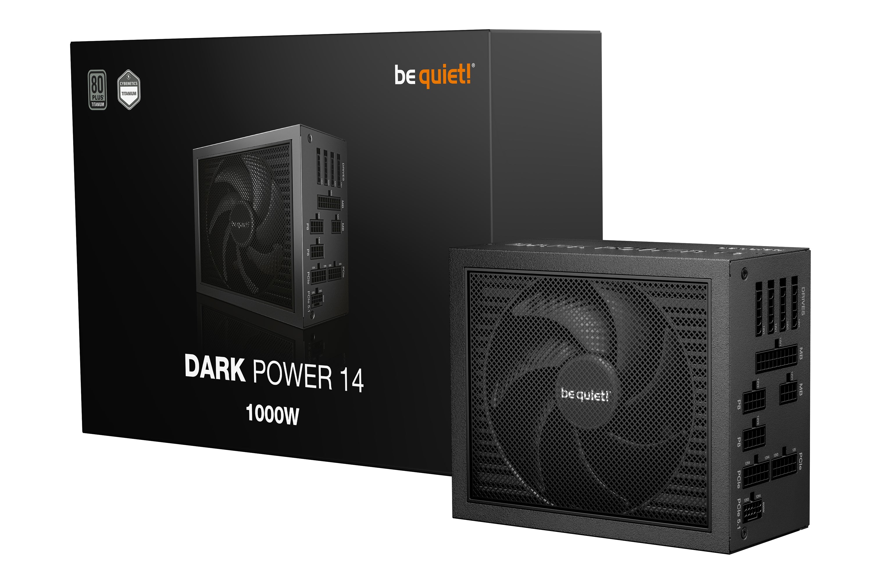 be quiet! Dark Power 14 1000 W | Alimentation ATX 3.1 | refroidissement actif ou mode semi-passif | 80 Plus Titanium