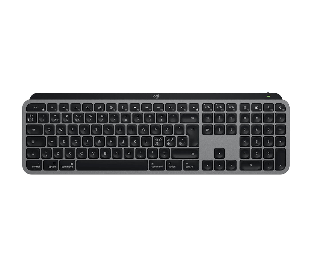 Logitech Master Series MX Keys S for Mac Tastatur Membran / saks Ja Trådløs Nordisk (dansk/finsk/norsk/svensk)