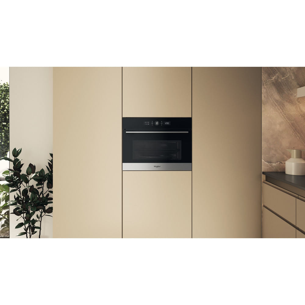 Whirlpool WMW57DHMX Noir, Acier inoxydable Micro-onde combiné Intégré 40 L 900 W