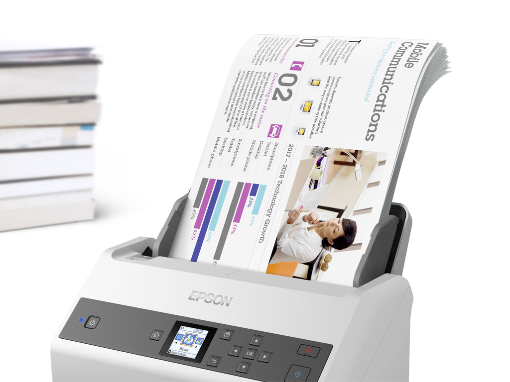Epson WorkForce DS-970 Alimentation papier de scanner 600 x 600 DPI A4 Gris, Blanc