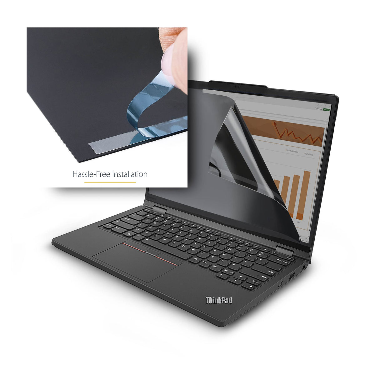 StarTech.com Filtre de Confidentialité Lumineux pour Lenovo X13 Yoga Gen 4, Tactile, Rabattable, Transmission 75%
