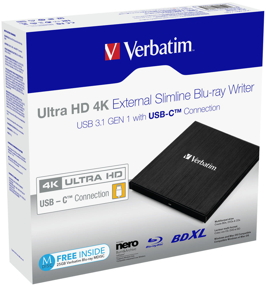 Verbatim 43888 lecteur de disques optiques Blu-Ray DVD Combo Noir
