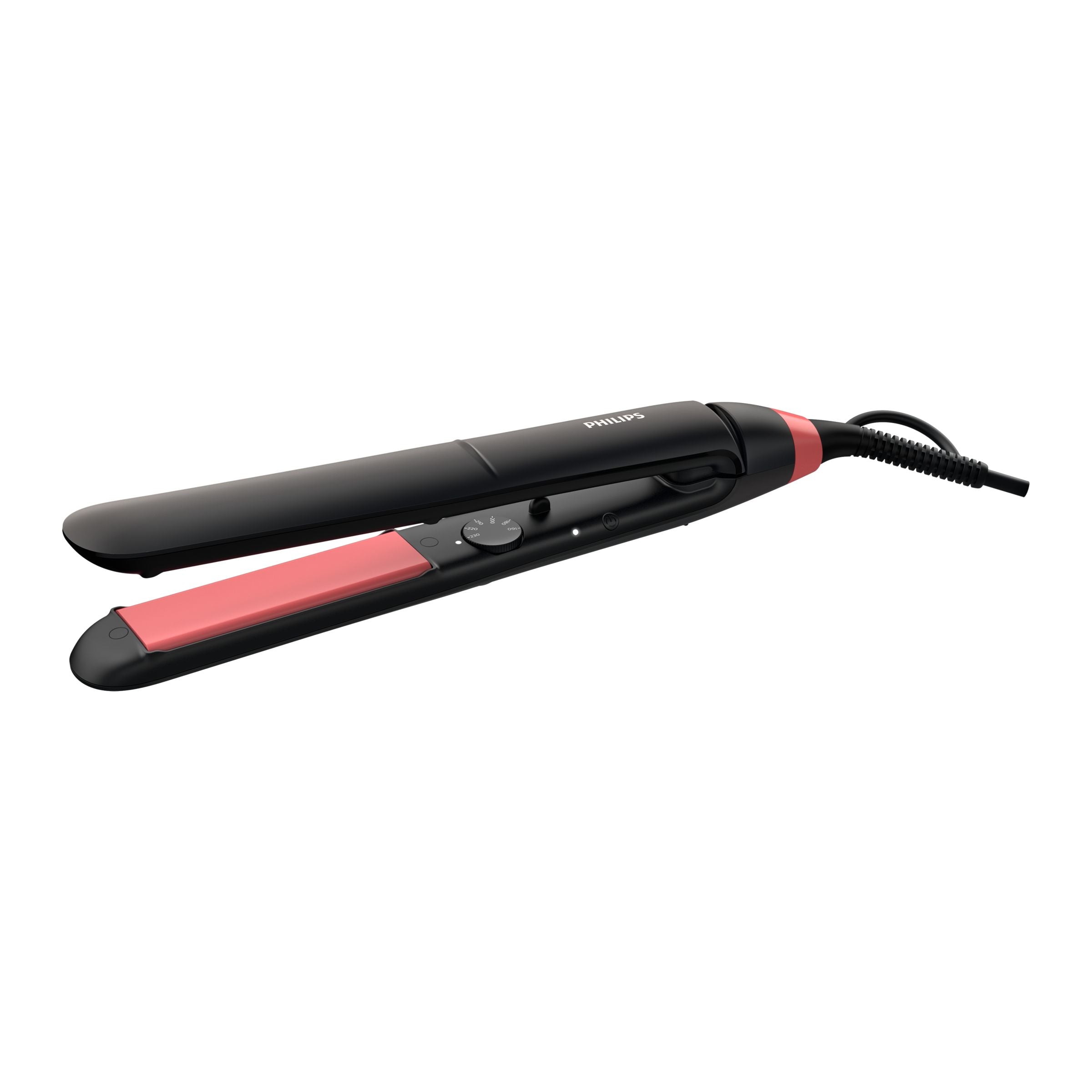 Philips Essential BHS376/00 brosse soufflante et fer à lisser Brosse à lisser À chaleur Noir, Rose 1,8 m