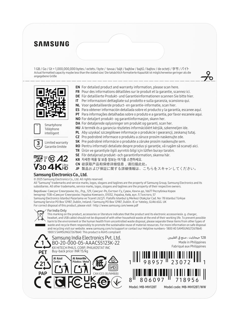 Samsung Carte microSDXC™ UHS-I 128 Go