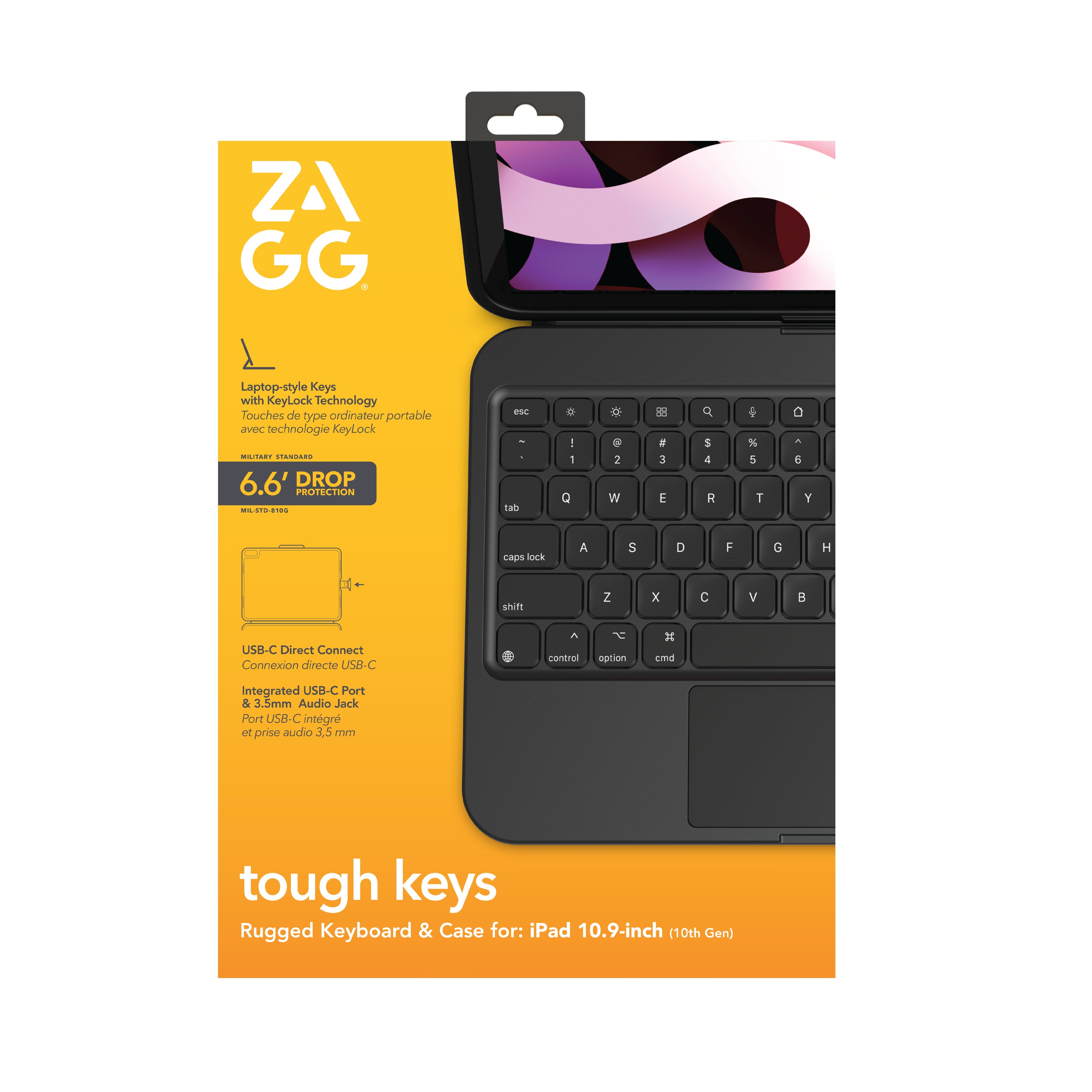 ZAGG Tough Keys Nordique USB Type-C Noir