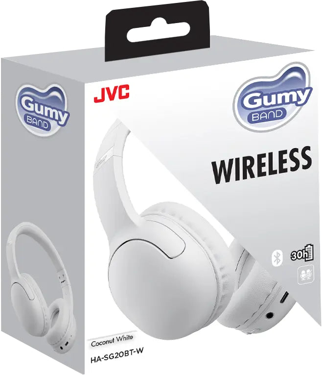 JVC Gumy Headband Casque Avec fil &sans fil Arceau Appels/Musique Bluetooth Blanc