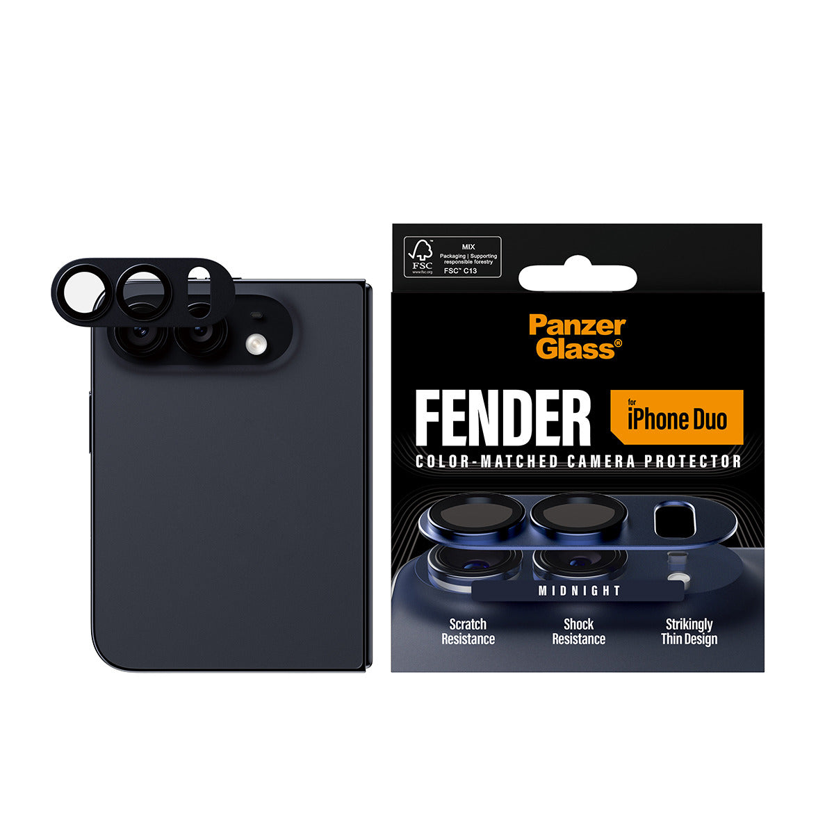 PanzerGlass® Fender Camera Protector Dark Blue iPh - vue 2